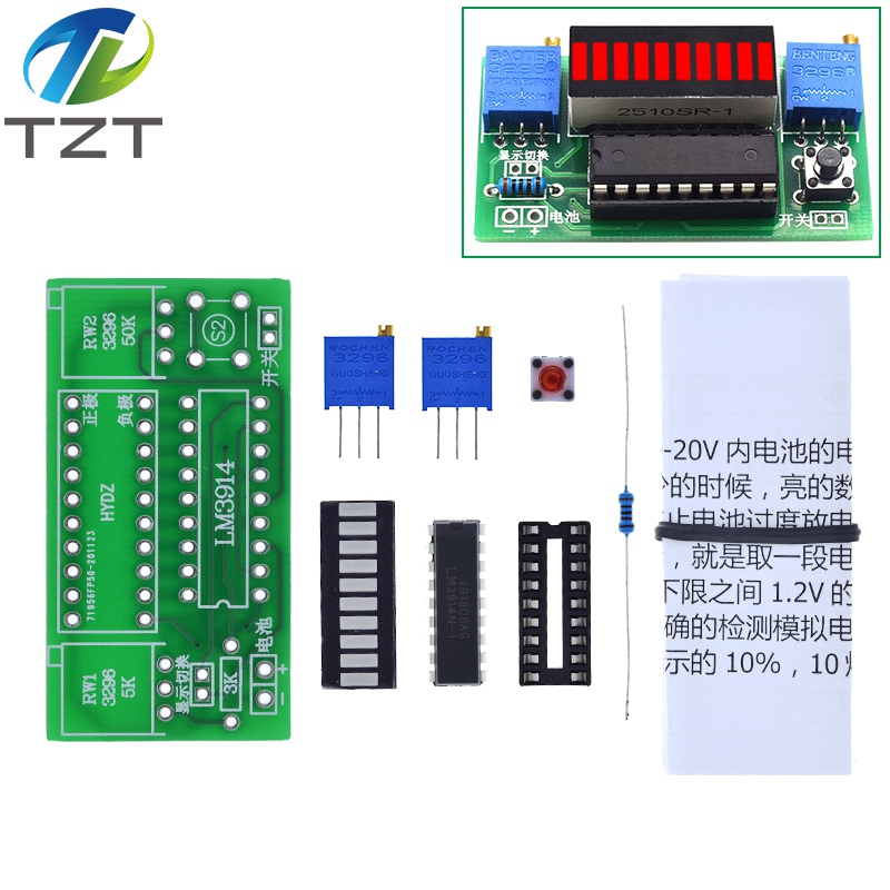 Diy Electronics Test Equipment - 1/3 SZT. LM3914 10-segmentowy wskaźnik poziomu