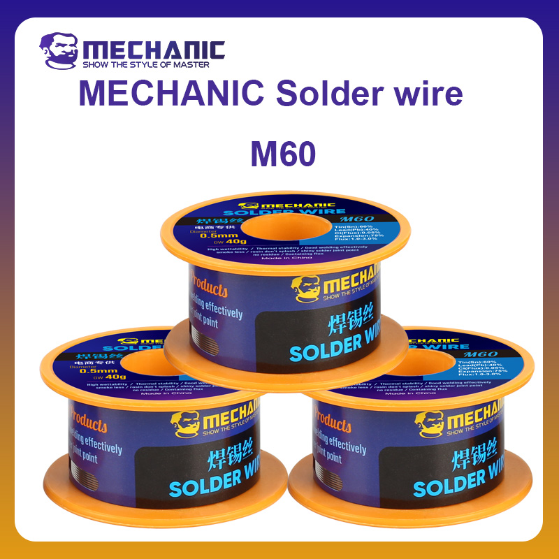 Diy Electronics Flux - MECHINC OFICJALNY Drut lutowniczy M60 40g