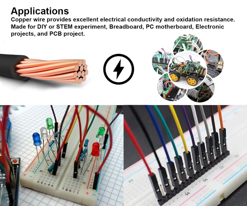 Zestaw przewodów typu ribbon D – Diy Electronics Breadboard recenzja i cena