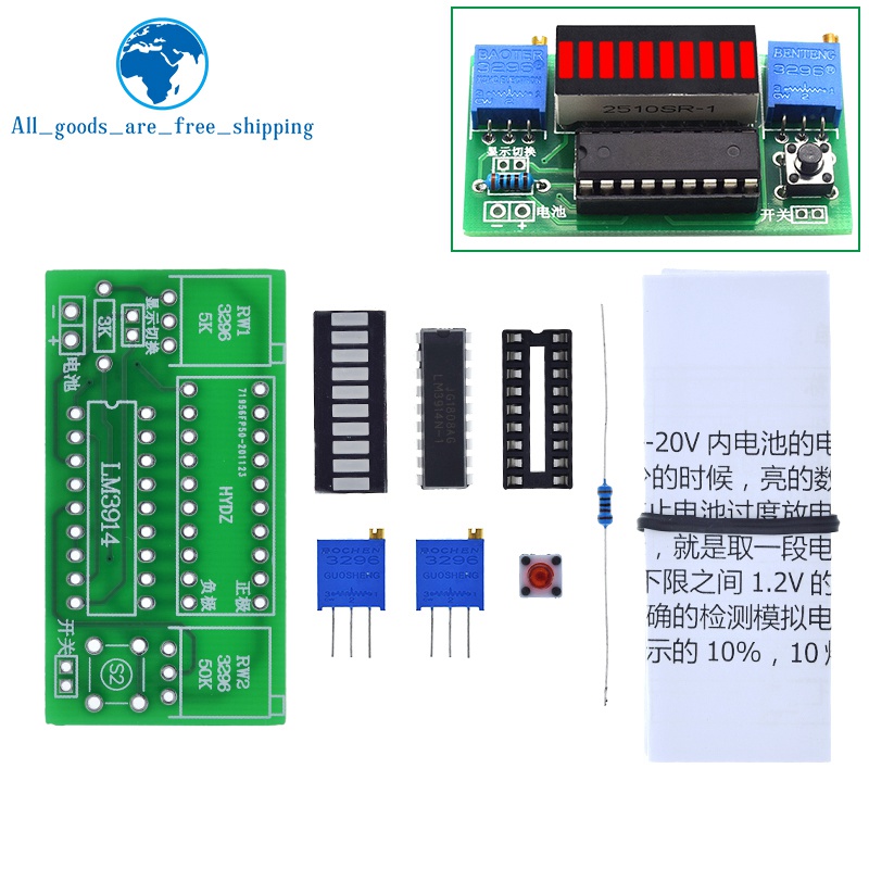 LM3914 10-segmentowy moduł wsk – Diy Electronics Test Equipment recenzja i cena